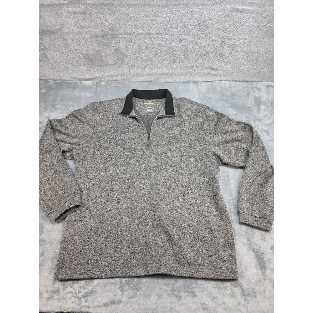 Haggar In Motion Gray 1/4 Zip Mens Sweater Size XL Long Sleeve